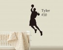 Basketball Man Customised Name with Number Decal For Children